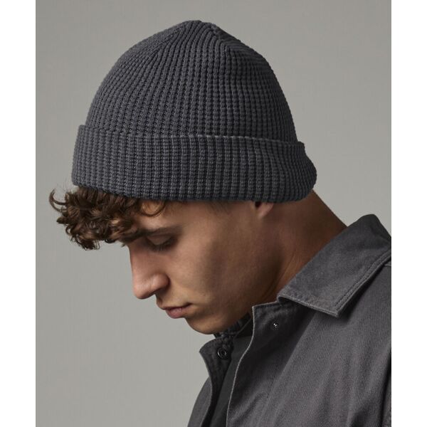 Organic cotton waffle beanie Thumbnail