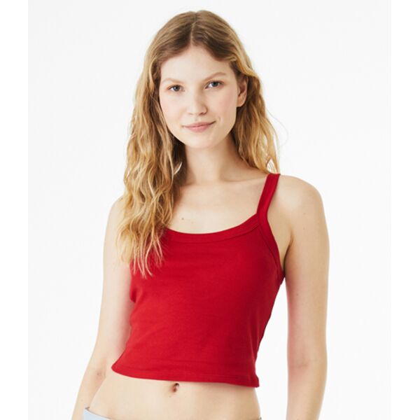 Bella Ladies Micro Rib Spaghetti Strap Tank Top Thumbnail