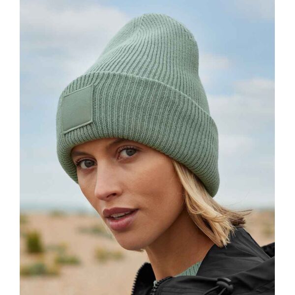 Beechfield Deep Cuff Tonal Patch Beanie Thumbnail