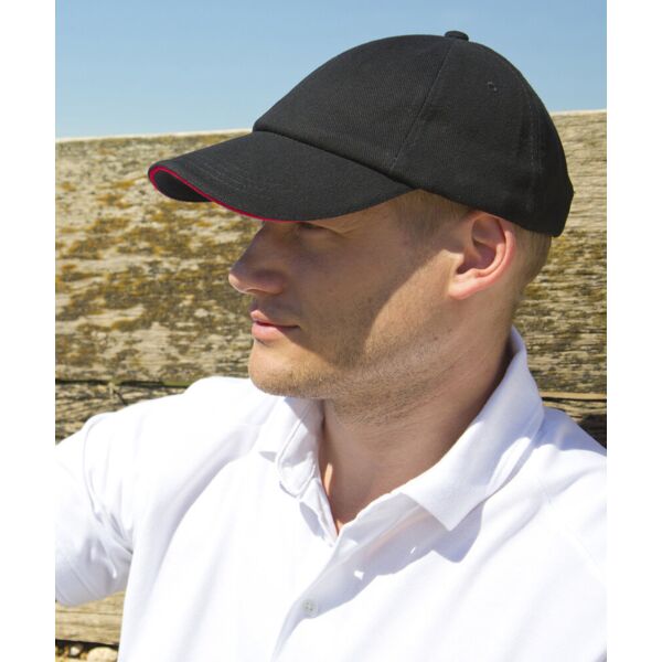 Low-profile heavy brushed cotton cap with sandwich peak Thumbnail